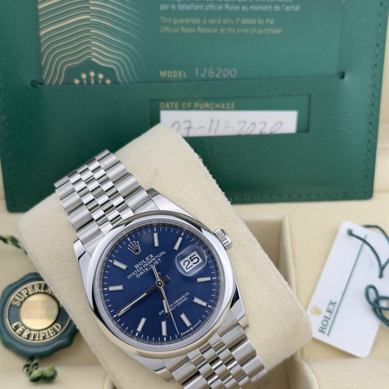 Rolex Datejust Blue Dial 36mm 126200