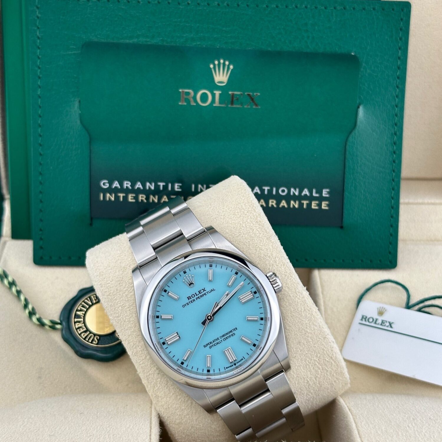 Rolex Oyster Perpetual Blue Turquoise 36mm 126000