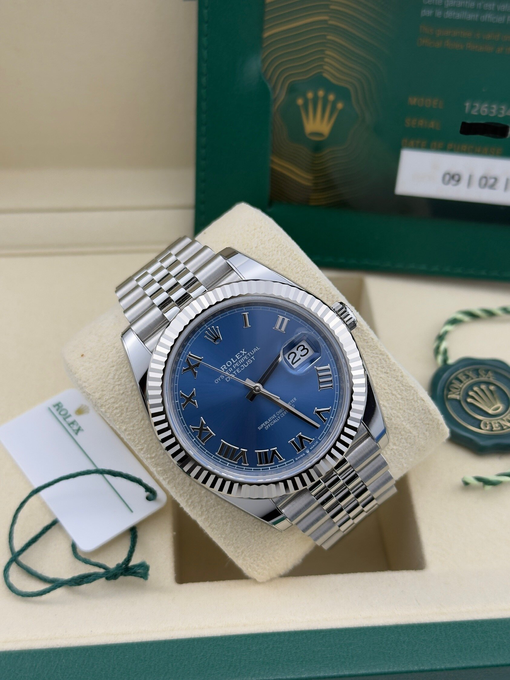 Rolex Datejust Blue Roman Dial 41mm 126334