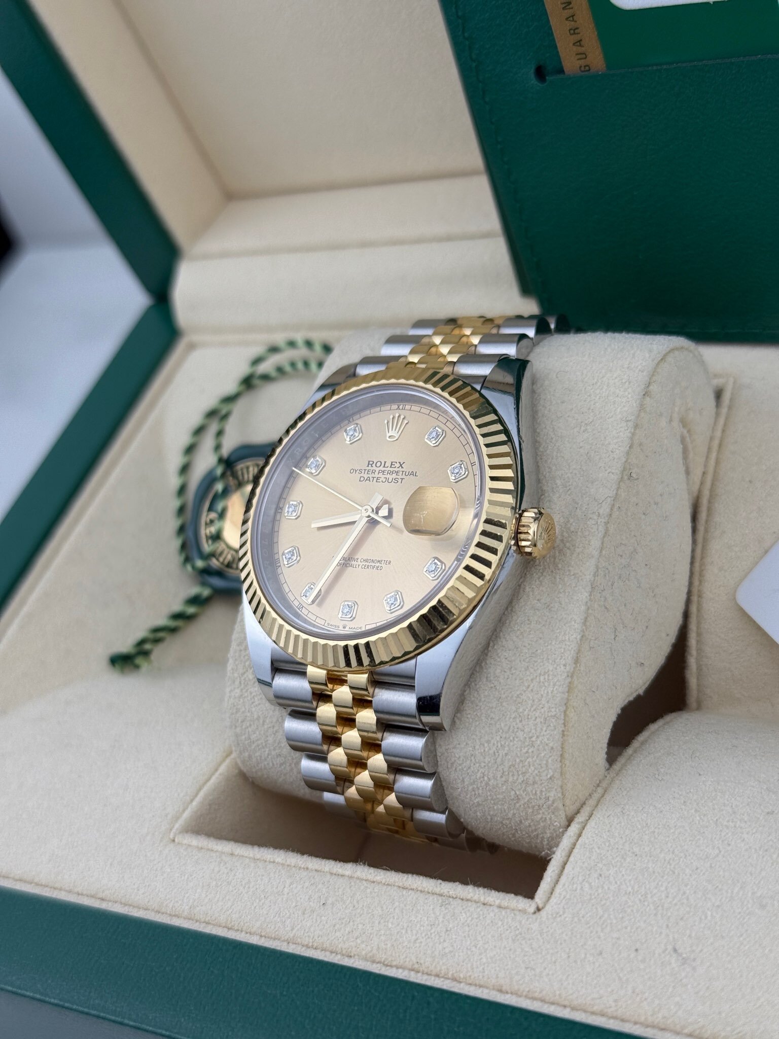 Rolex Datejust Champagne Diamond Dial 41mm 126333 - Image 4